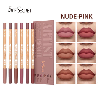 Weightless Matte Lip Liner Pencil Set for Long-lasting Precision - Smarsty