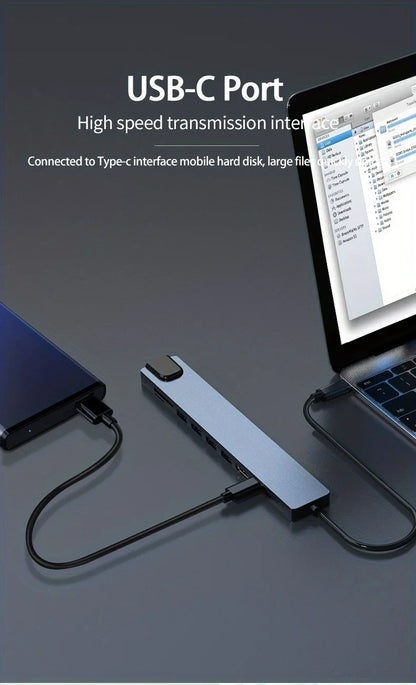 USB C Hub 4K30Hz Dock With HDMI RJ45 Ethernet PD100W