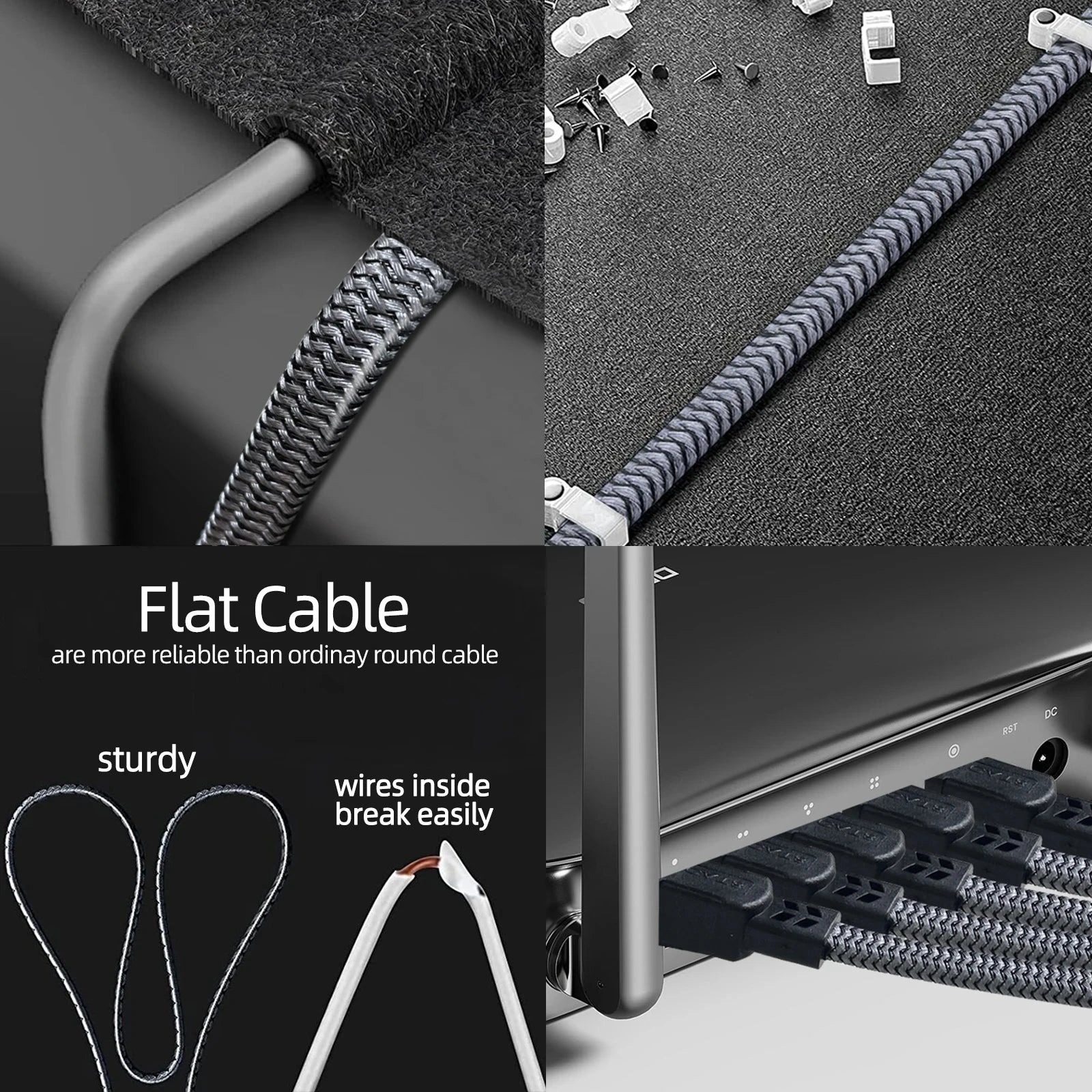 MIZIQIER CAT 8 Flat Network Cable 40Gbps for Gaming - Smarsty