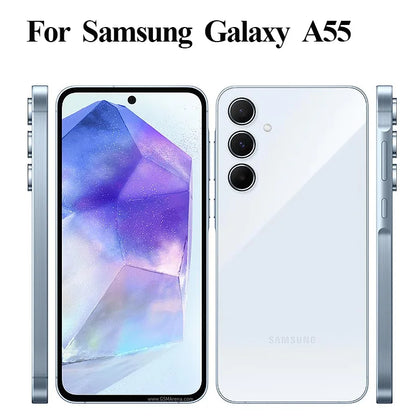 Glass Case With Silicone Cover For A55 Shockproof Design - Smarsty