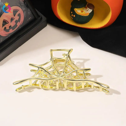 Gothic Spider Pearl Metal Hair Claw Clip Strong Hold - Smarsty