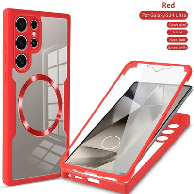 Smarsty 360 Degree Shockproof MagSafe Case Transparent Cover -