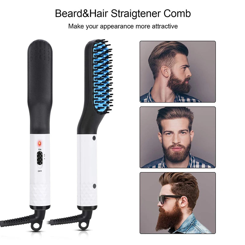 Electric Hot Comb Straightener for Quick Beard Styling - Smarsty