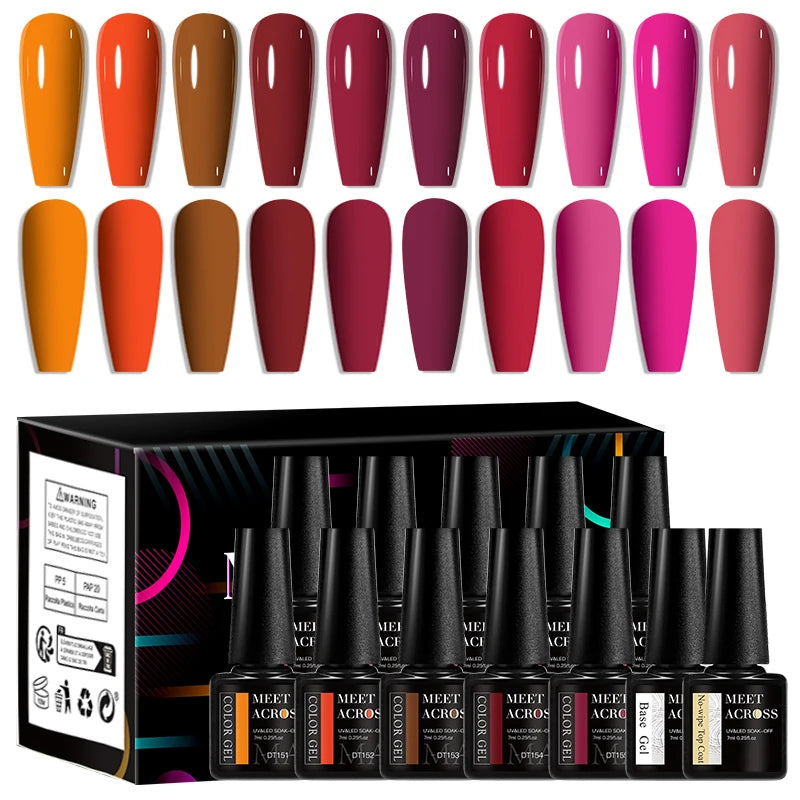 12Pcs Macaron Gel Nail Polish Set For Long Lasting Manicure - Smarsty