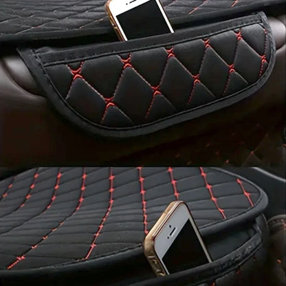 Cotton Linen Car Seat Covers Set Three Piece Universal - Smarsty