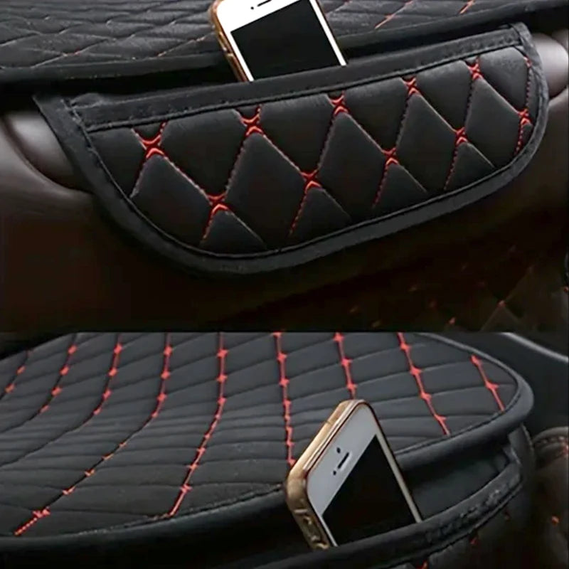 Cotton Linen Car Seat Covers Set Three Piece Universal - Smarsty