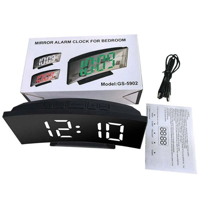 Noiseless Digital Alarm Clock with Large LED Display - Smarsty