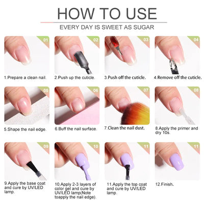 Nail Gel Polish Kit with Nail Drill and UV Light for Beginner Whole Nails Set Professional Manicure Salon & Home Art Tools Kit