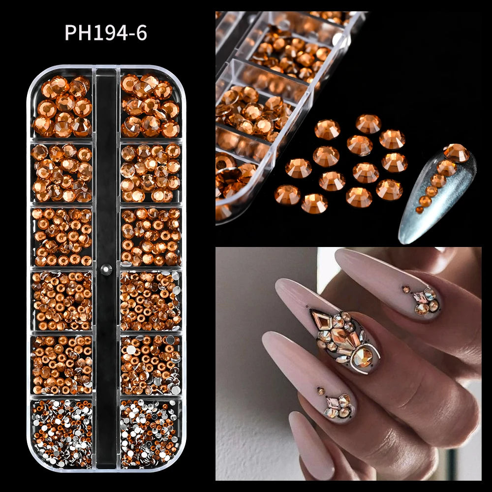 Mixed Nail Rhinestones with Shiny Clear Colors for Stunning Nail Art - Smarsty