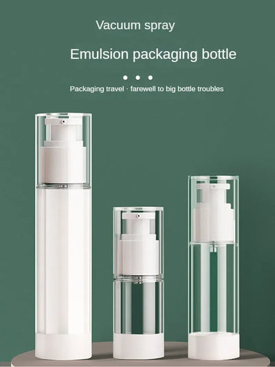 Clear Airless Cosmetic Cream Pump Bottle Travel Size Dispenser - Smarsty