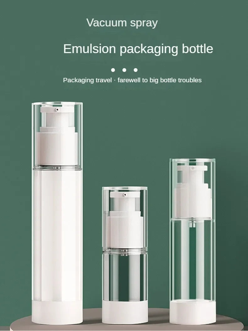 Clear Airless Cosmetic Cream Pump Bottle Travel Size Dispenser - Smarsty