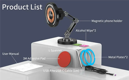 Magnetic Car Wireless Charger Mount With Fast 15W Charging - Smarsty