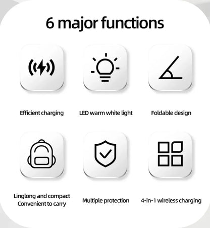 Qi2 3 In 1 Wireless Charger Station With Night Lamp - Smarsty