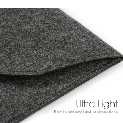 Wool Felt Laptop Sleeve 11 To 15.6 Inch With Mousepad - Smarsty