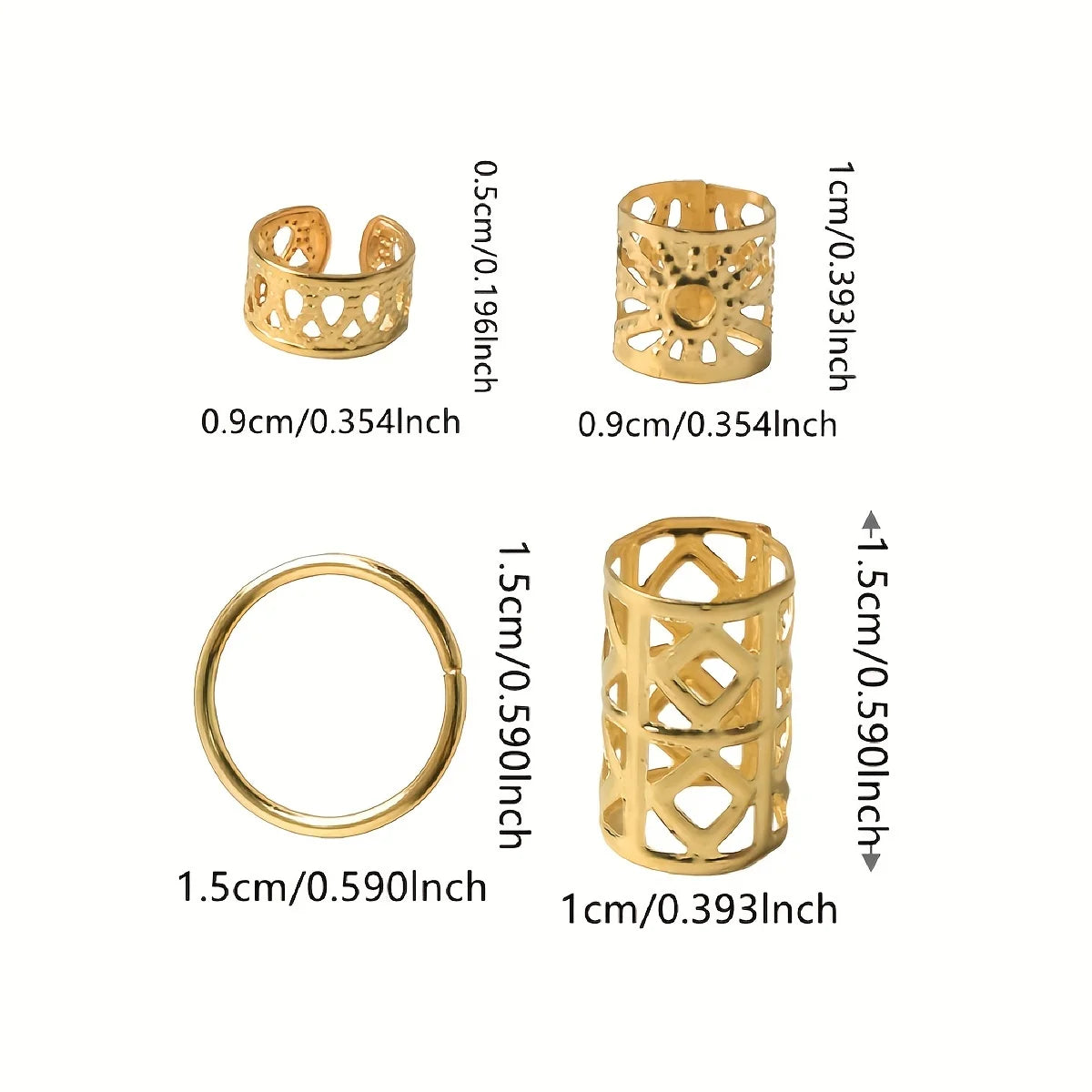 80pcs Stylish Dreadlock Hair Beads for Braids - Smarsty