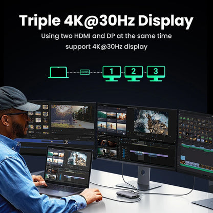 USB C Hub 4K HDMI DockingStation With 100W PowerDelivery