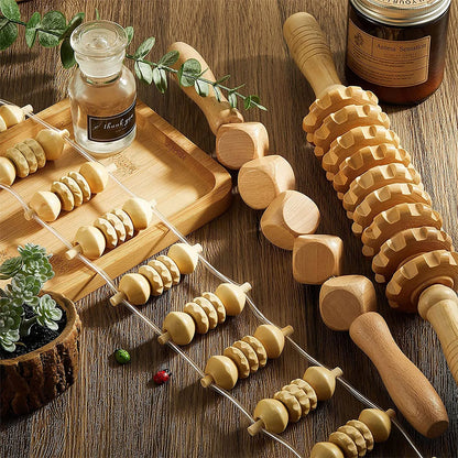 6 In 1 Wooden Massage Tool Set for Lymphatic Drainage - Smarsty