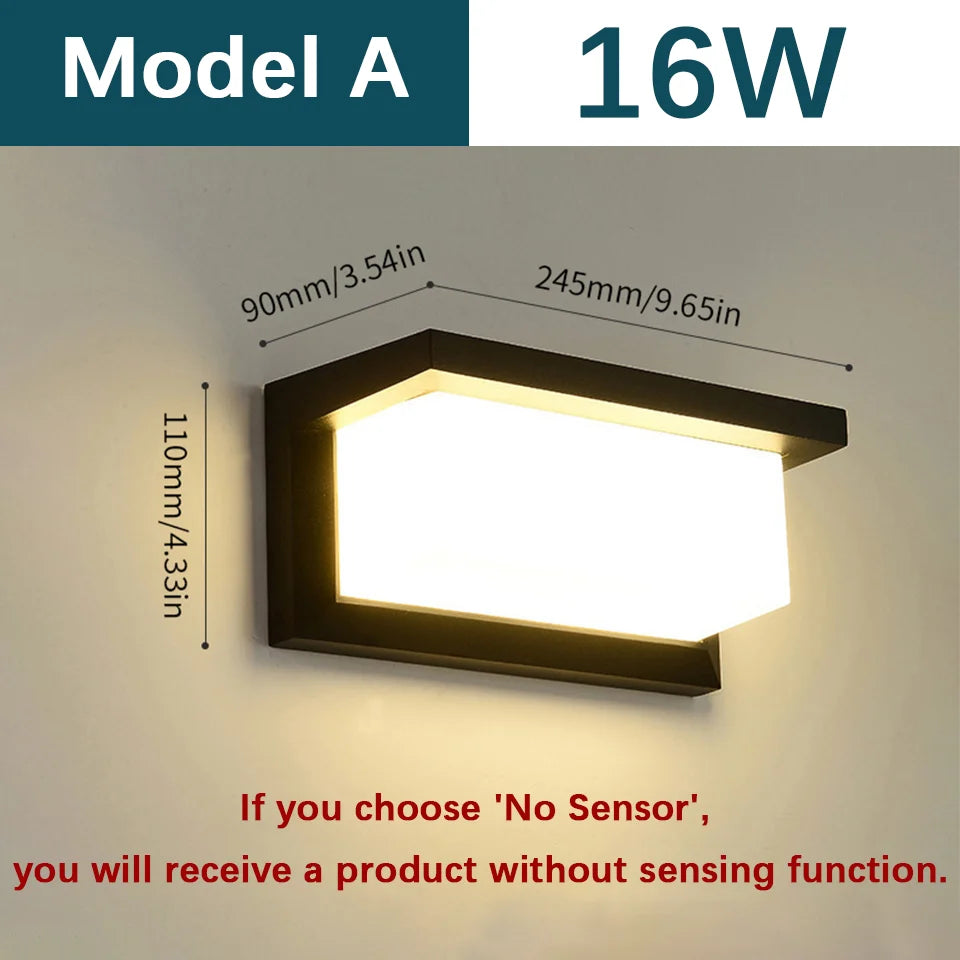 LED Outdoor Wall Light with Motion Sensor for Security - Smarsty