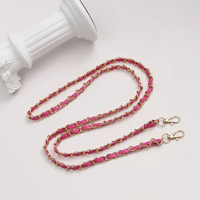 PU Leather Metal Chain Accessories Crossbody Shoulder Portable Wrist Bag Chain Strap Replacement Luggage Accessories Versatile - Smarsty