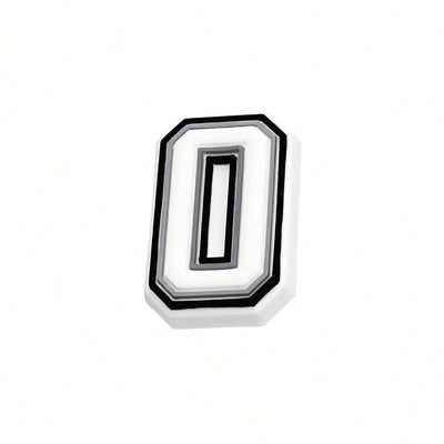 1pc Black White Alphabet Shoe Charm, PVC Shoe Accessory For Crocs, Wristband, Slipper,DIY Accessories Gifts For Holiday Party - Smarsty