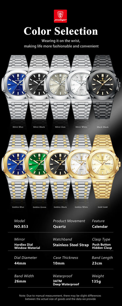 Luxury Waterproof Military Men's Watch with Luminous Feature - Smarsty