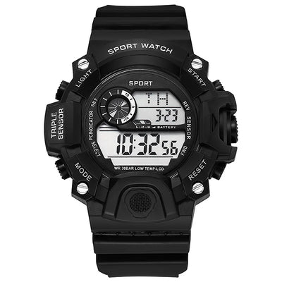 Men's Waterproof Sports Watch with Luminous Display and Alarm - Smarsty