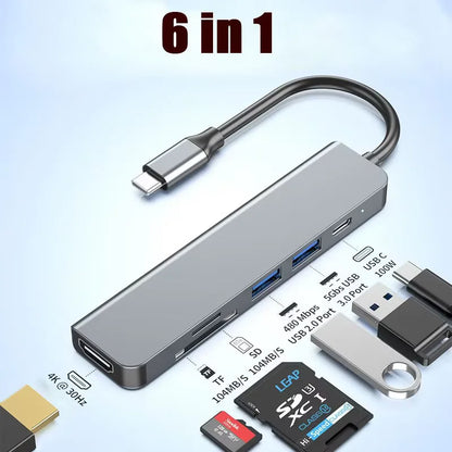 USB C Hub With 4KResolution HDMIOutput CardReader Dock