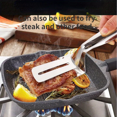Professional Stainless Steel Food Turner&Tongs,Non-Slip Heat Resistant for Grilling Steak Fish,Multi-PurposeKitchen Flipper Tool - Smarsty