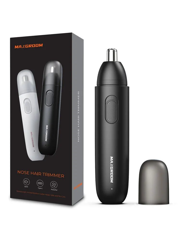 MAXGROOM Nose Hair Trimmer for Men Rechargeable 360 Rotating Dual-Blade Electric Shaver Eyebrows Nose Hair Trimmer Painless Safe - Smarsty