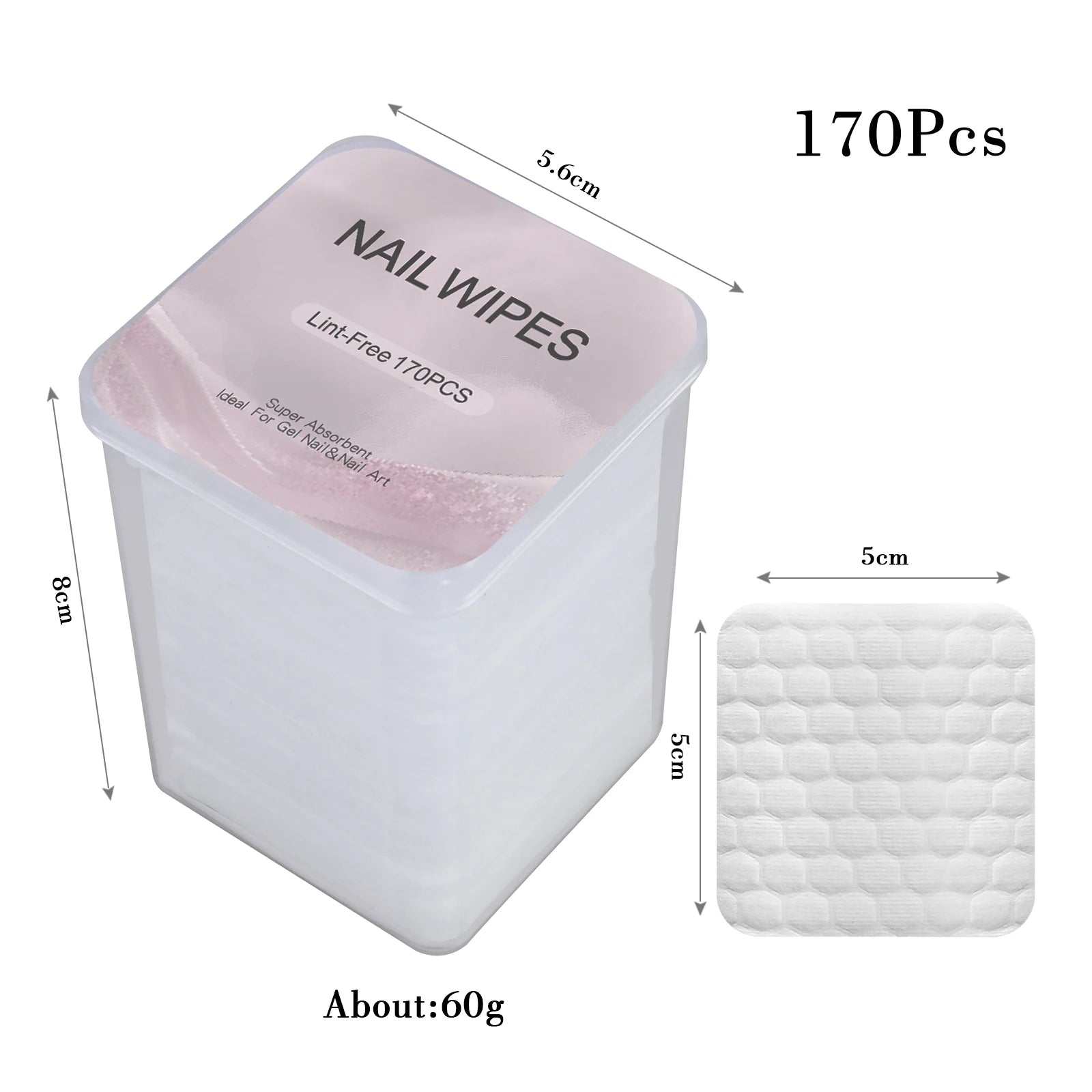 1080pcs Boxed Nail Art Lint-Free Eyelash Glue Wipes Paper Gel Polish Remover Clean Glue Cotton Pads Beauty Cleaning Tools - Smarsty