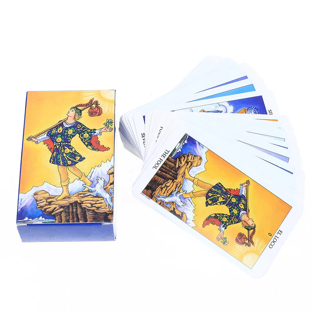 Hot Sell Rider Waite Tarot Card Divination Personal Use Tarot Deck Full English Spanish Version Oracles Deck for Girl Board Game by Smarsty