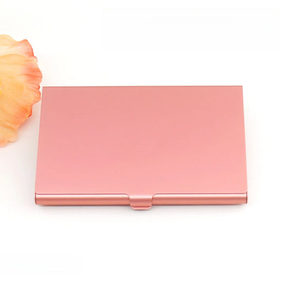 1 Pc Men Business Card Case Stainless Steel Aluminum Holder Metal Box Cover Women Credit Business Card Holder Case - Smarsty