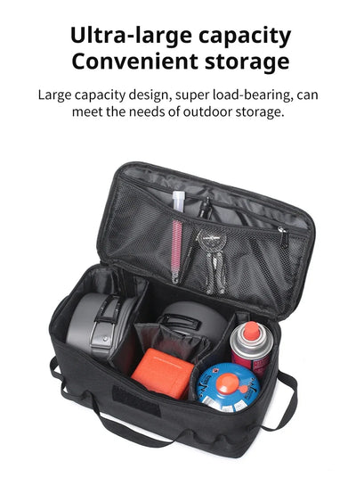 Outdoor Camping Gas Tank Storage Bag Large Capacity Ground Nail Tool Bag Gas Canister Picnic Cookware Utensils Kit Bag - Smarsty