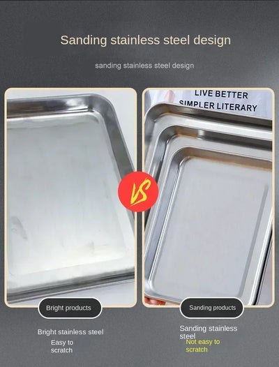 Stainless Steel Baking Pan with Rack for Grilling - Smarsty