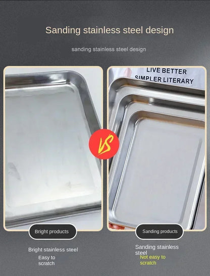 Stainless Steel Baking Pan with Rack for Grilling - Smarsty