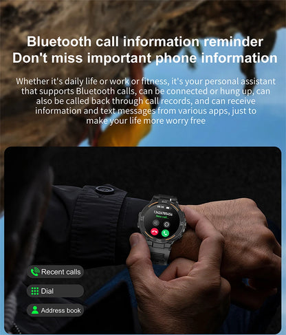 Military Smartwatch for Men with Health Monitoring Features - Smarsty