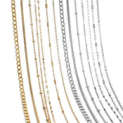 No Fade 2M Gold Stainless Steel Beaded Chain Durable - Smarsty