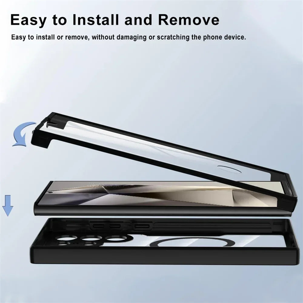 Smarsty 360 Degree Shockproof MagSafe Case Transparent Cover -