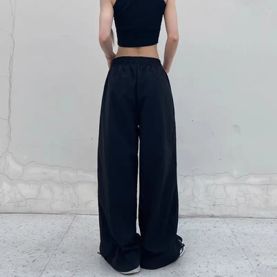 Women Casual Joggers Pants Fashion Streetwear Oversized Sports Wide Leg Pants Hip Hop Y2k Sweatpants High Waist Baggy Trousers - Smarsty