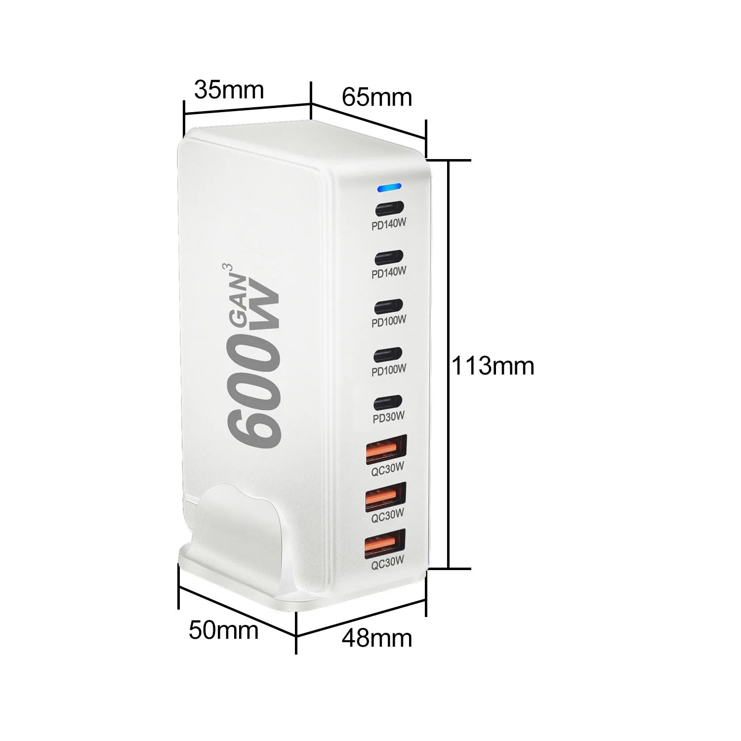 GaN USB C ChargerPro 8 Port Fast Charge For Tablets - Smarsty