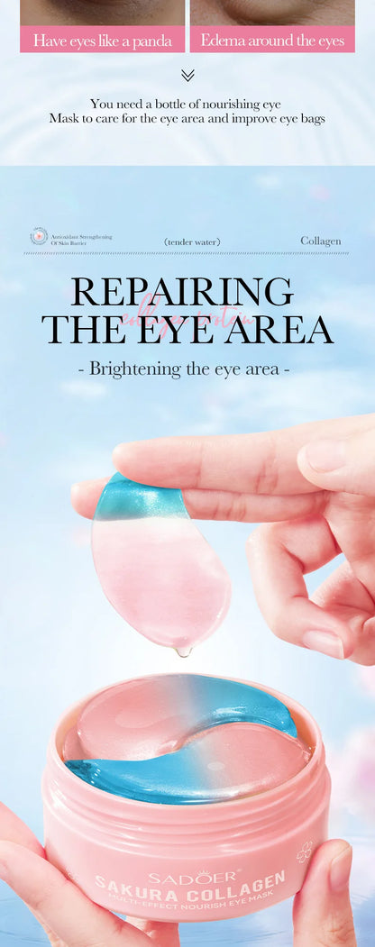 SADOER Sakura Collagen Eye Masks for Dark Circles Removal - Smarsty