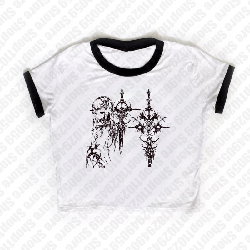 Y2k Style Aesthetic Sweet Sexy Tank Tops Women Sleeveless Casual Cartoon Print Tanks Harajuku All Match Cropped Grunge Emo Girls