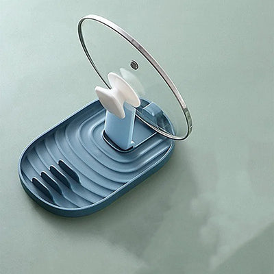 1pcs Polychrome Foldable Nordic Style Pot Holder Lid Shovel Storage Rack Practical Multifunctional Utensils for Kitchen Supplies by Smarsty