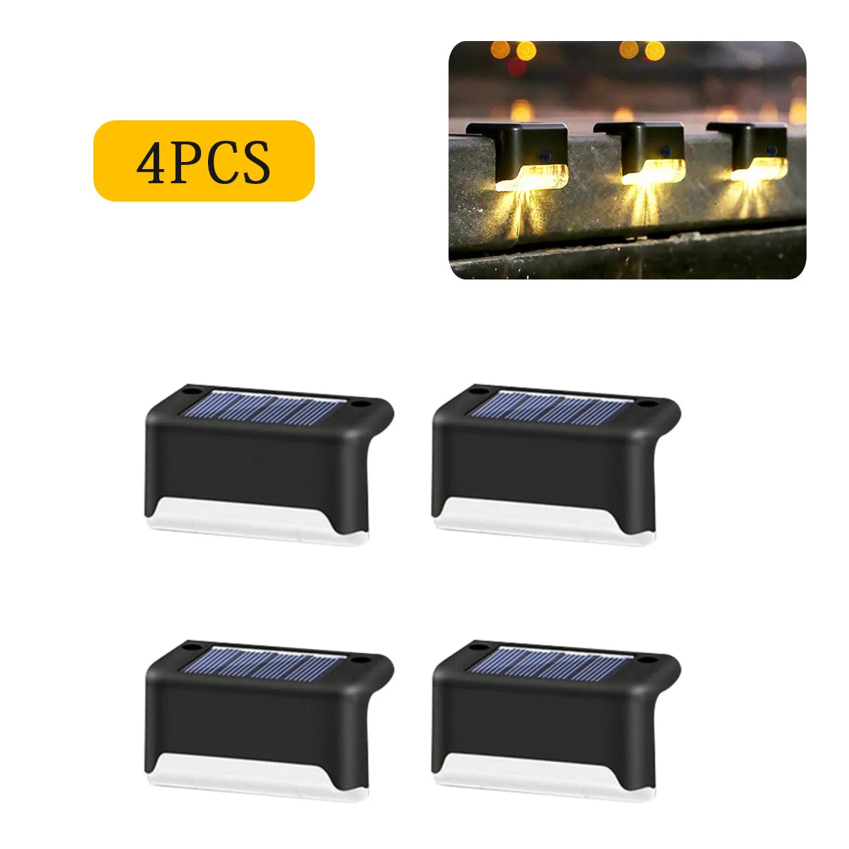Solar LED Garden Lights Waterproof Outdoor Step Lamps - Smarsty