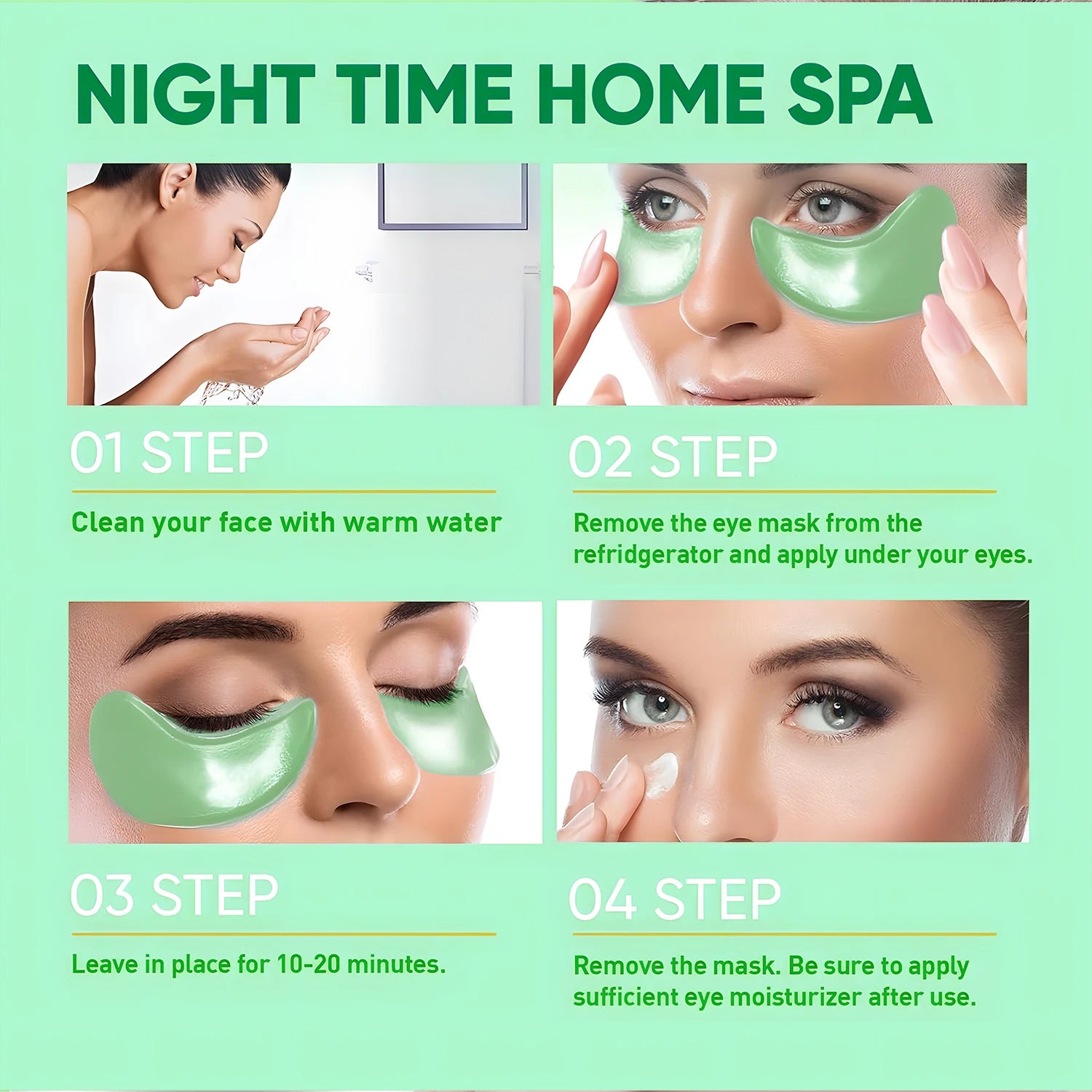 Seaweed Hyaluronic Acid Eye Masks for Dark Circles - Smarsty