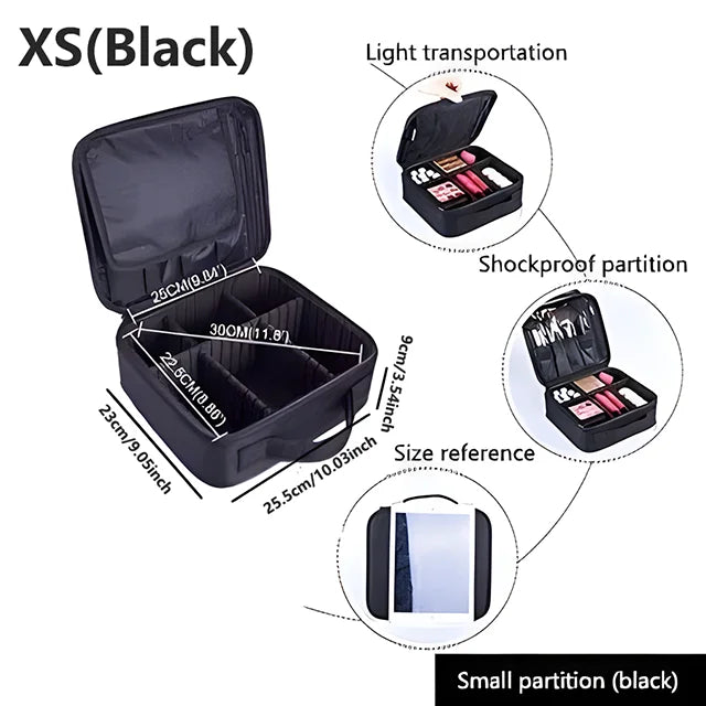 Travel Makeup Case With Large Capacity Cosmetic Organizer - Smarsty
