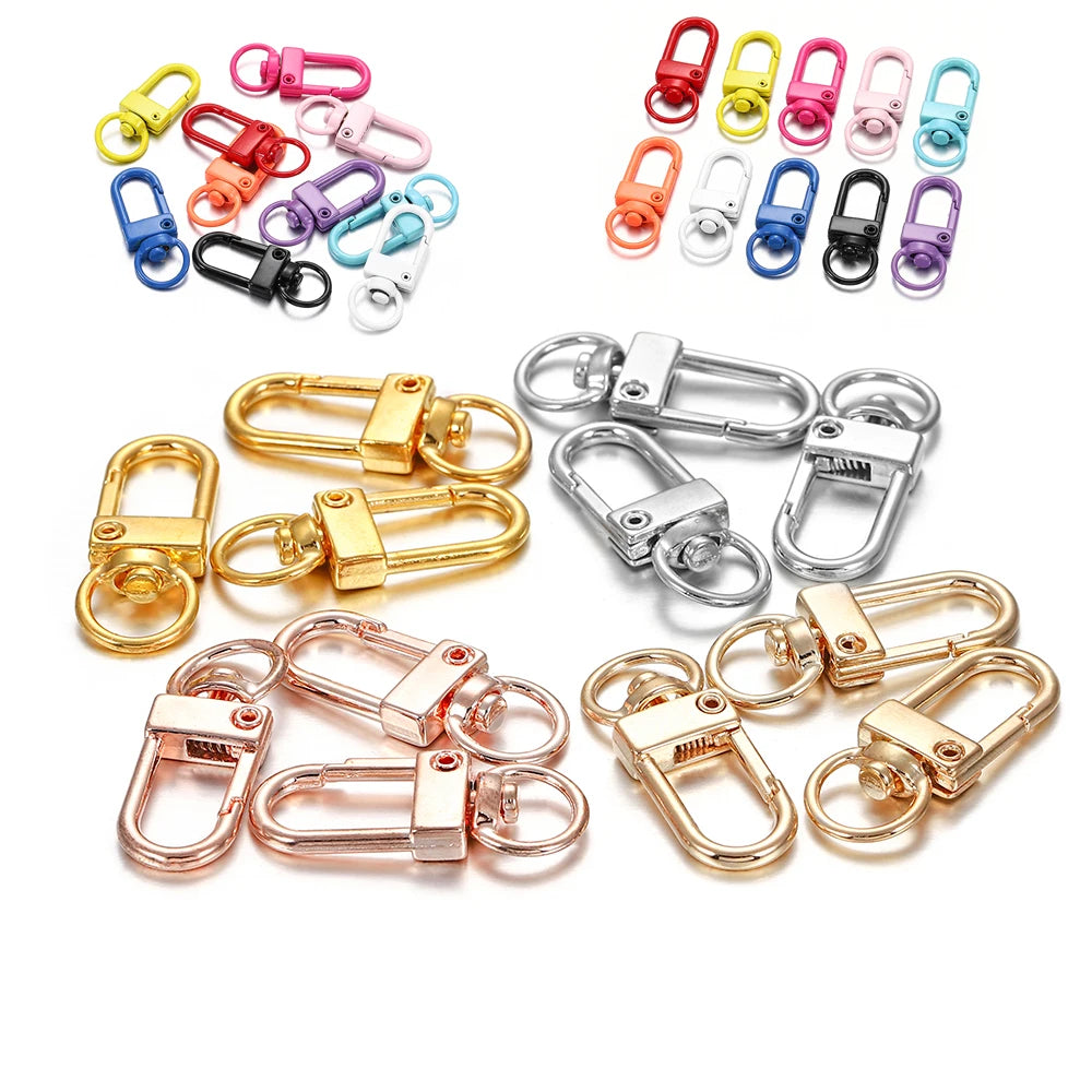Rotating Lobster Clasps Gold Rhodium Secure 10pcs Pack - Smarsty
