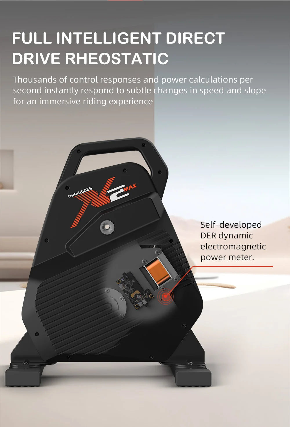 New ThinkRider X2Max Smart Bike Trainer MTB Road Bicycle home trainer Built-in Power Meter power meter Compatible