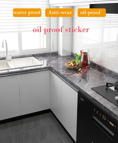 Marble Waterproof Kitchen Wallpaper Easy Peel and Stick - Smarsty