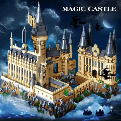 Micro Bricks City Creative Medieval Magic Castle Series School Architecture Palace Model Building Blocks Gifts Kid Assembly Toys - Smarsty